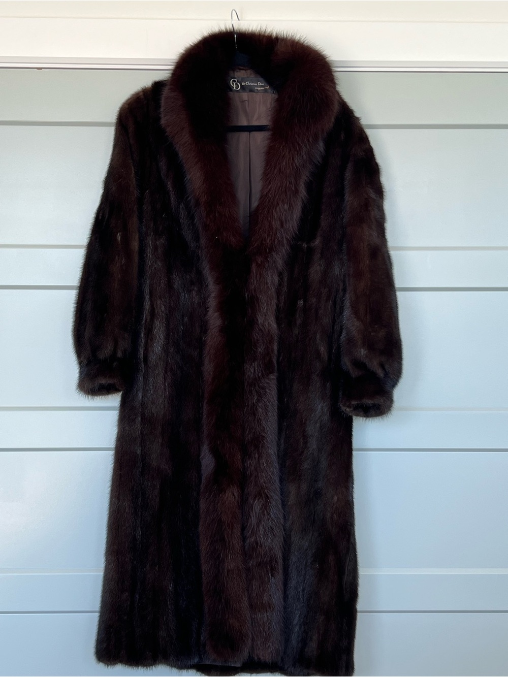 Christian Dior Luxurious Dark Brown Full-Length Mink Fur Coat